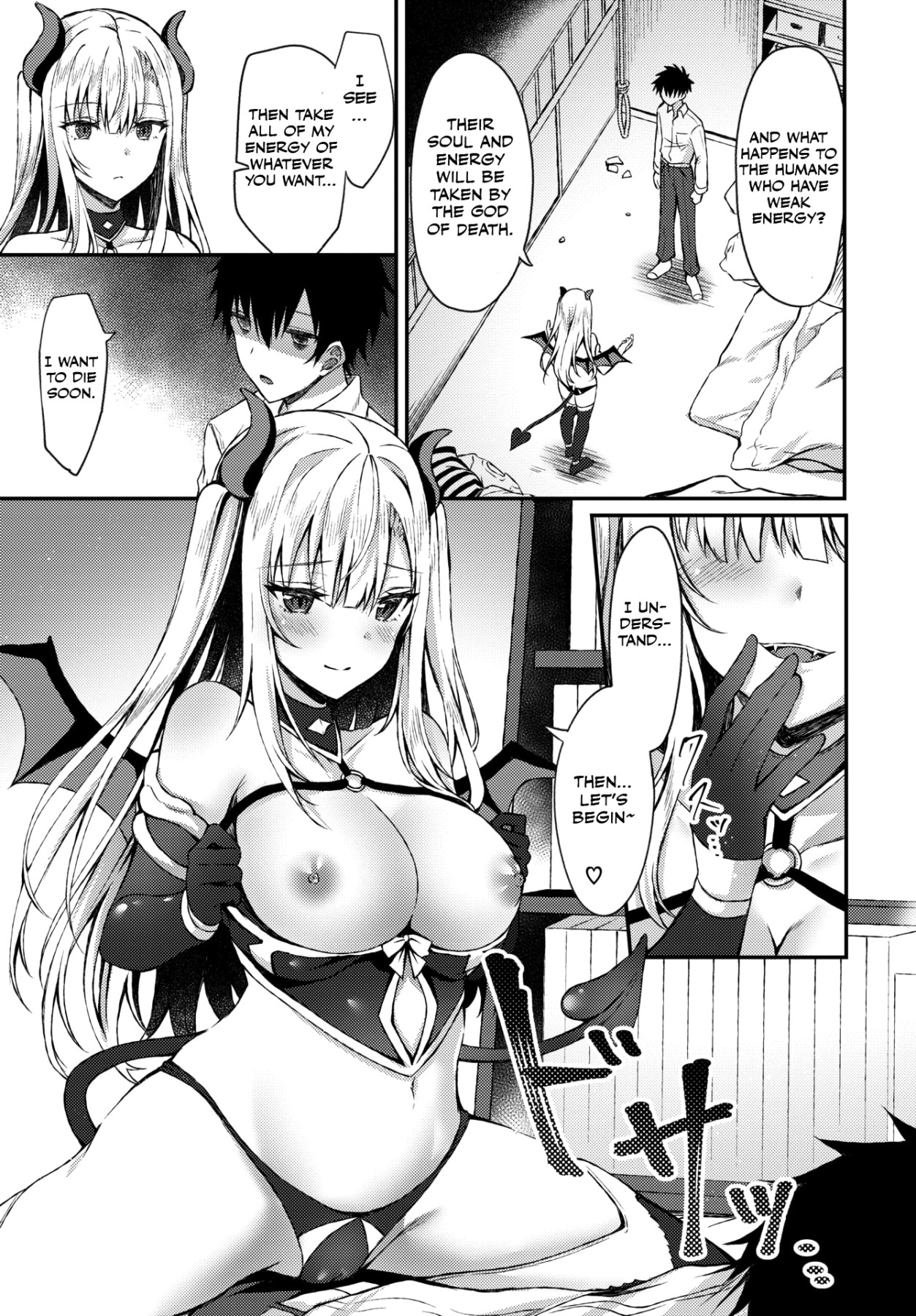 Hentai Manga Comic-Getting With a Devil Girl Just When He Thought He Was Dead-Read-3